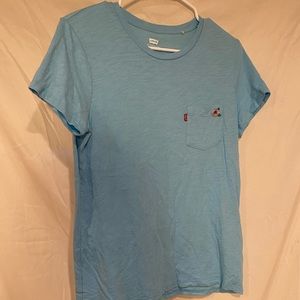 Sky blue Levi’s tee shirt